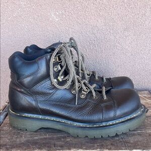 Dr. Martens 9728 industrial Dark Brown Leather work  Boots